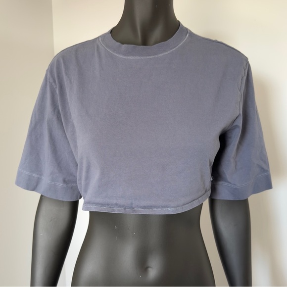 ☁️ Gymshark Cropped Tee in Slate Blue – Size S - Picture 2 of 10